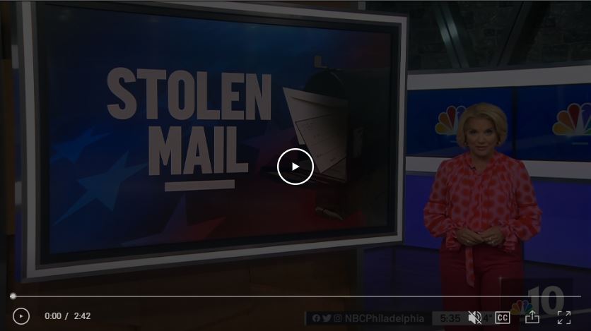 NBC 10 News Mail Theft