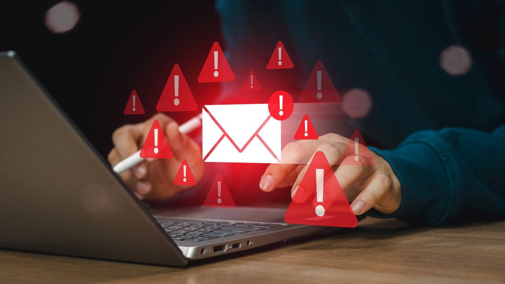 Email,Inbox,Alert,And,Spam,Virus,With,Warning,,Email,Security