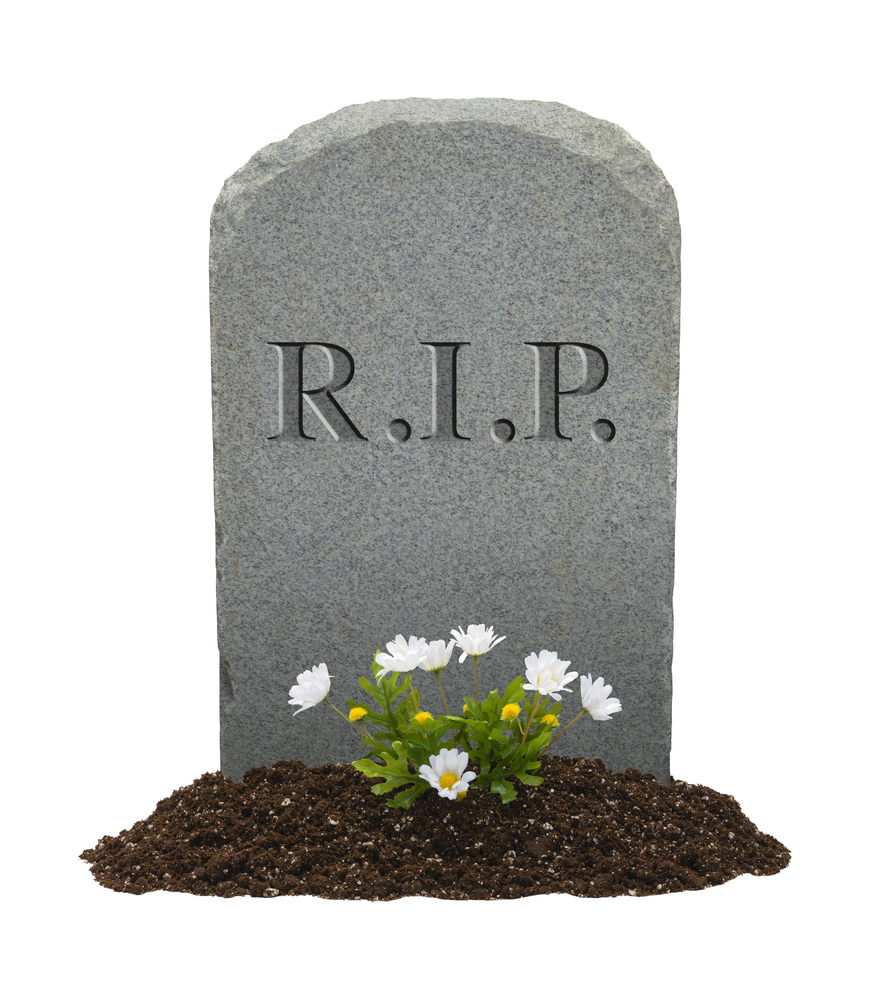 Rip,Gravestone,Isolated,On,White,Background.