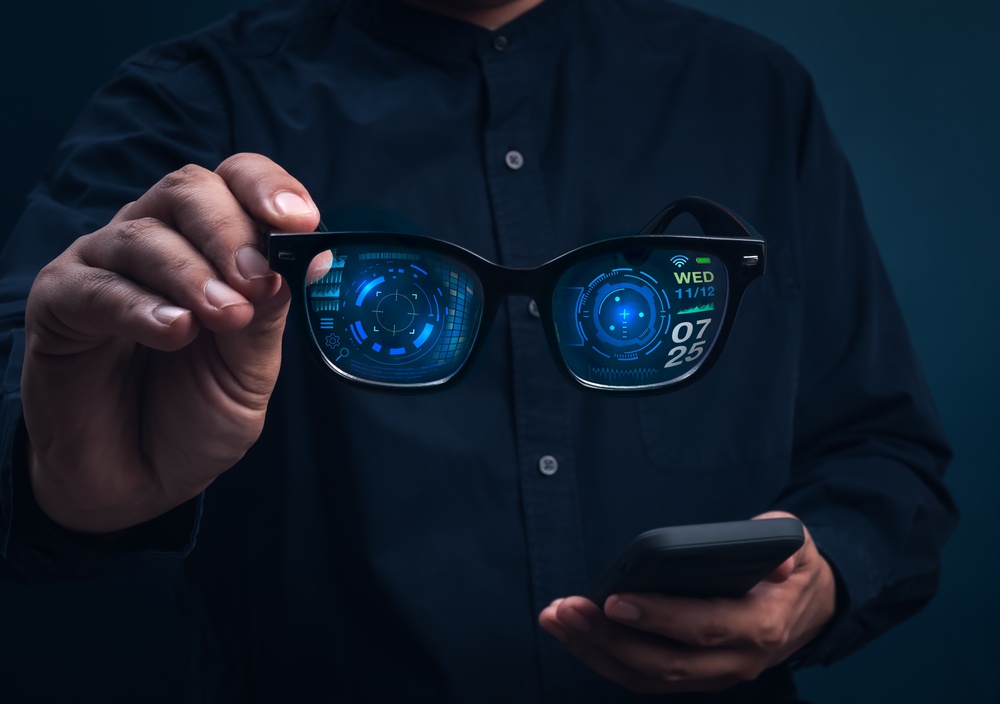 Smart,Glasses,With,Augmented,Reality,Interface,Showing,Digital,Data,And